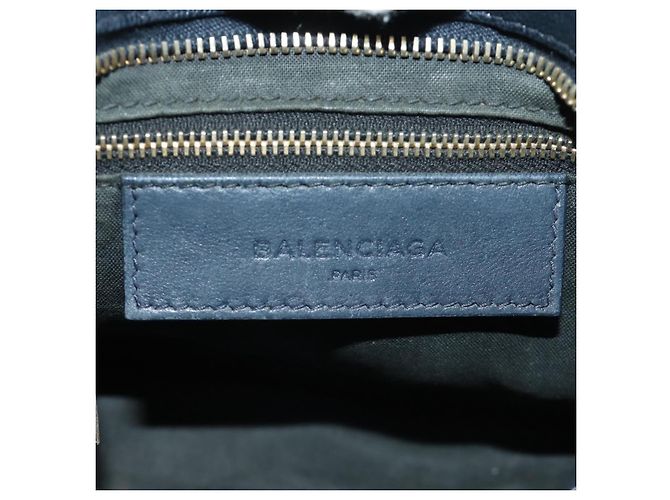 BALENCIAGA Classic Metallic Edge Mini City Tasche Leder 2way Navy Auth 189129M Golden Marineblau - Ansicht 21