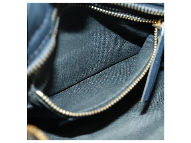 BALENCIAGA Classic Metallic Edge Mini City Tasche Leder 2way Navy Auth 189129M Golden Marineblau - Ansicht 25