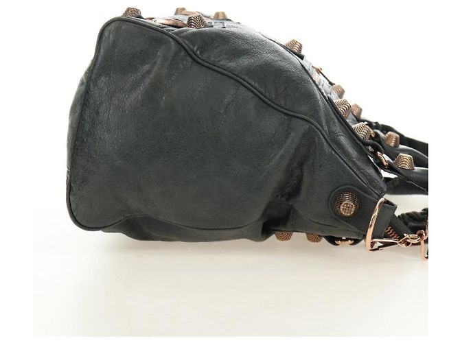 BALENCIAGA Giant Vero Hand Bag Leather 2way Gray 263244 Auth am12009SAM Marrone - vista 4
