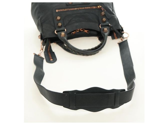 BALENCIAGA Giant Vero Hand Bag Leather 2way Gray 263244 Auth am12009SAM Marrone - vista 8
