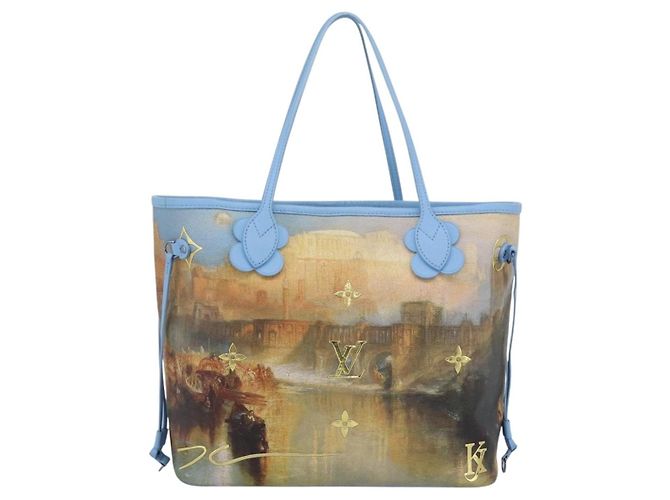LOUIS VUITTON Masters Collection TURNER Neverfull MM Bag M43318 Autêntico 189911SM Azul - vista 2