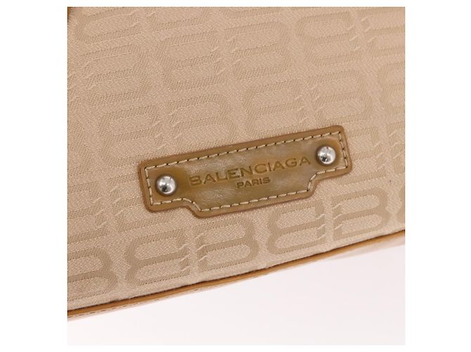 Borsa Boston BALENCIAGA in tela Beige Silver Auth 190552 Argento - vista 17