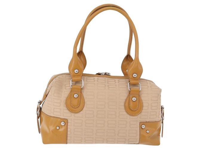 Borsa Boston BALENCIAGA in tela Beige Silver Auth 190552 Argento - vista 2
