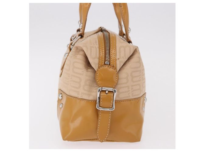 Borsa Boston BALENCIAGA in tela Beige Silver Auth 190552 Argento - vista 3