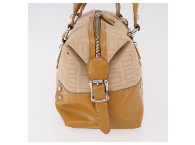 Borsa Boston BALENCIAGA in tela Beige Silver Auth 190552 Argento - vista 4