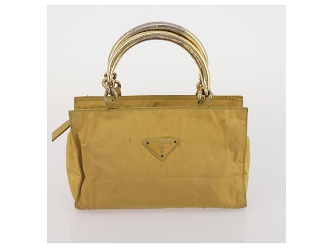 Borsa PRADA Nylon 2 Set Nero Giallo Auth 186260 - vista 10