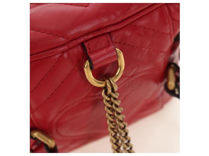 Borsa a Spalla GUCCI in Pelle Rossa Oro 598594 Auth bs35771V Rosso D'oro - vista 10