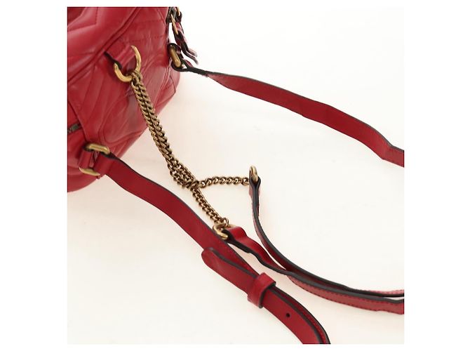 Borsa a Spalla GUCCI in Pelle Rossa Oro 598594 Auth bs35771V Rosso D'oro - vista 15
