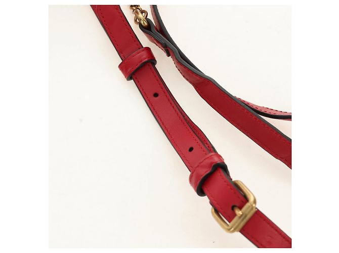 Borsa a Spalla GUCCI in Pelle Rossa Oro 598594 Auth bs35771V Rosso D'oro - vista 16