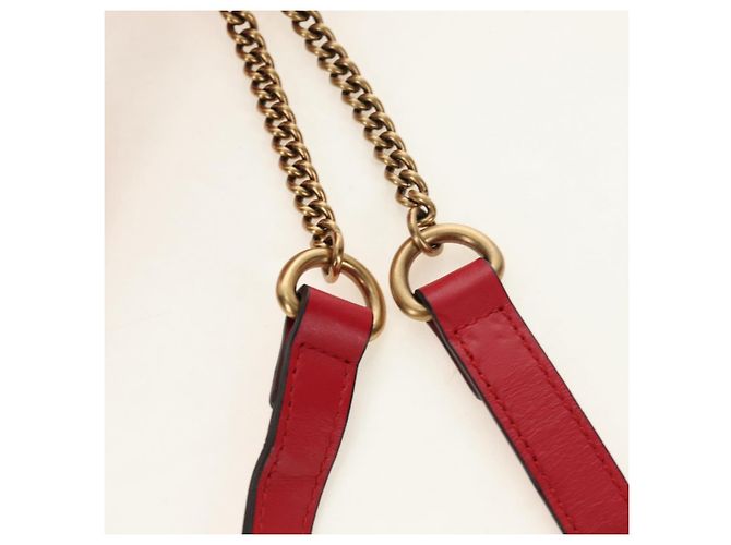 Borsa a Spalla GUCCI in Pelle Rossa Oro 598594 Auth bs35771V Rosso D'oro - vista 17