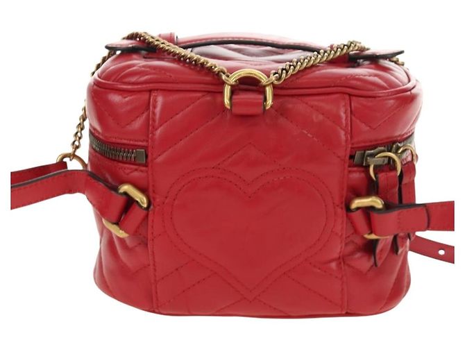 Borsa a Spalla GUCCI in Pelle Rossa Oro 598594 Auth bs35771V Rosso D'oro - vista 2