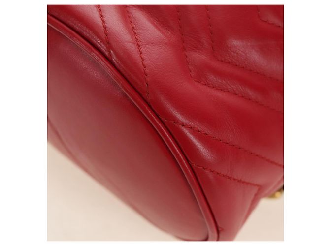 Borsa a Spalla GUCCI in Pelle Rossa Oro 598594 Auth bs35771V Rosso D'oro - vista 21