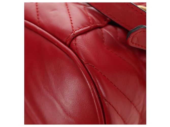 Borsa a Spalla GUCCI in Pelle Rossa Oro 598594 Auth bs35771V Rosso D'oro - vista 23
