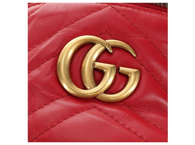 Borsa a Spalla GUCCI in Pelle Rossa Oro 598594 Auth bs35771V Rosso D'oro - vista 24
