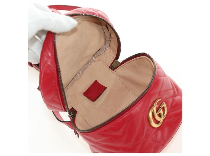 Borsa a Spalla GUCCI in Pelle Rossa Oro 598594 Auth bs35771V Rosso D'oro - vista 26