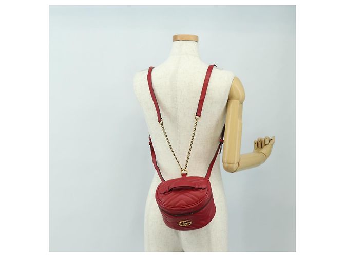 Borsa a Spalla GUCCI in Pelle Rossa Oro 598594 Auth bs35771V Rosso D'oro - vista 32