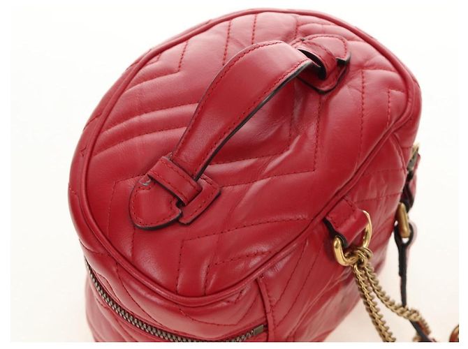 Borsa a Spalla GUCCI in Pelle Rossa Oro 598594 Auth bs35771V Rosso D'oro - vista 6