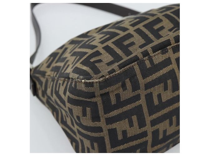 FENDI Zucca Canvas Mamma Baguette Shoulder Bag Marrone Nero Autentica 190254A - vista 14