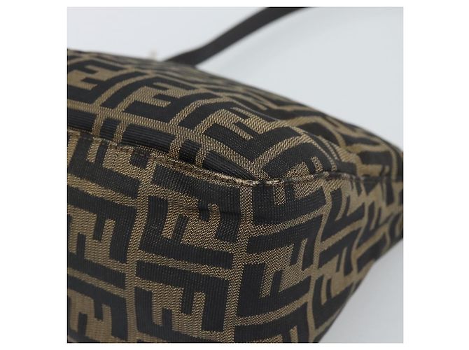FENDI Zucca Canvas Mamma Baguette Shoulder Bag Marrone Nero Autentica 190254A - vista 15