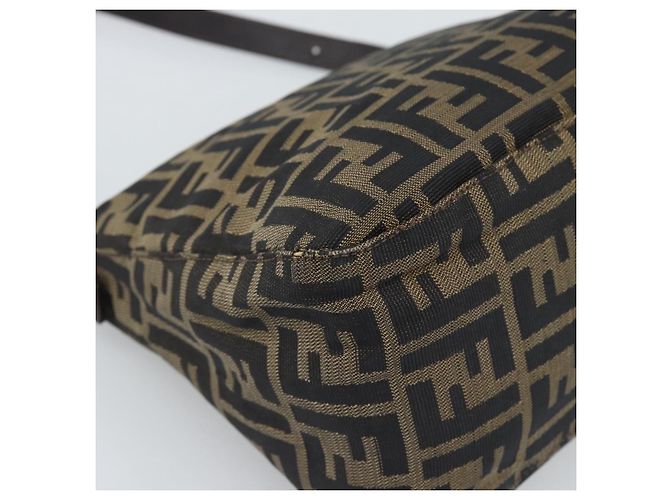 FENDI Zucca Canvas Mamma Baguette Shoulder Bag Marrone Nero Autentica 190254A - vista 16