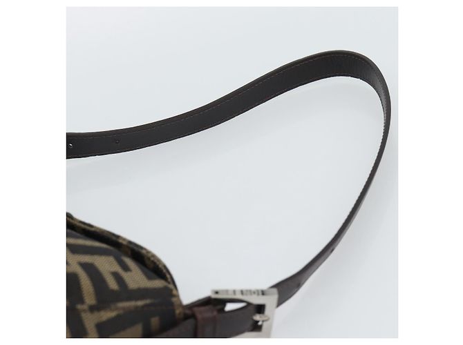 FENDI Zucca Canvas Mamma Baguette Shoulder Bag Marrone Nero Autentica 190254A - vista 8