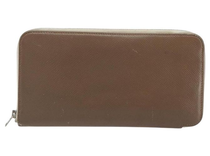 Hermès HERMES Azap Classic Long Wallet Pelle Marrone Auth bs35755 - vista 13