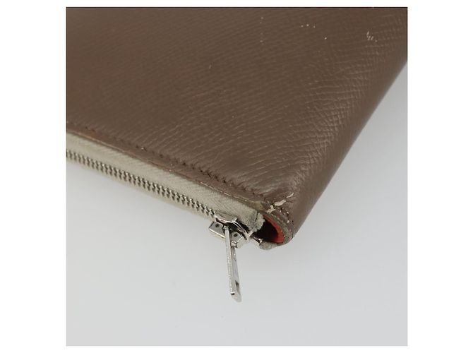 Hermès HERMES Azap Classic Long Wallet Pelle Marrone Auth bs35755 - vista 14