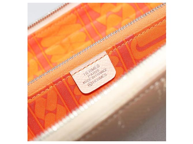 Hermès HERMES Azap Classic Long Wallet Pelle Marrone Auth bs35755 - vista 17