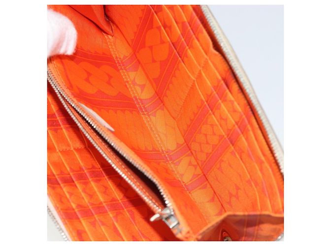 Hermès HERMES Azap Classic Long Wallet Pelle Marrone Auth bs35755 - vista 21