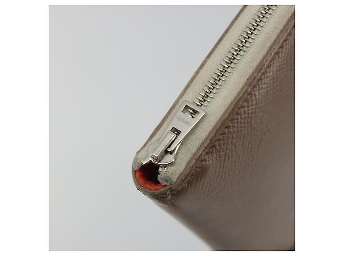 Hermès HERMES Azap Classic Long Wallet Pelle Marrone Auth bs35755 - vista 9