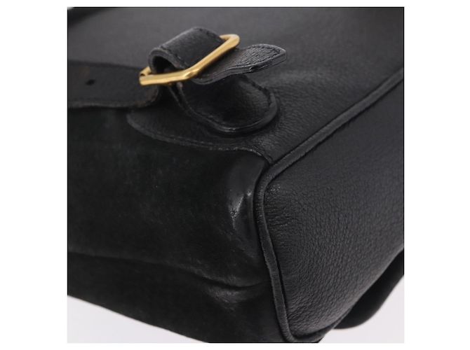 Mochila GUCCI Bamboo de ante negro y oro 003 1705 0030 Auth bs35670A Dorado - vista 18