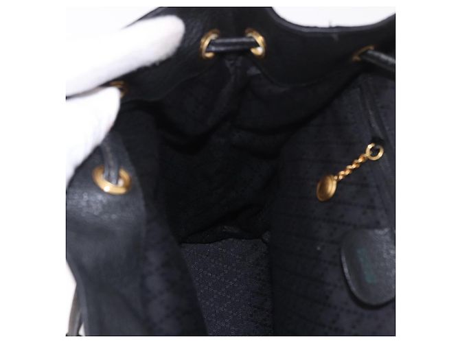 GUCCI Bamboo Rucksack Wildleder Marineblau Gold 003 2058 0016 Auth mr2566 Golden - vista 24