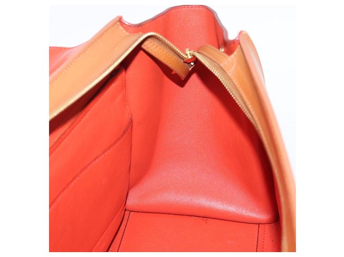Céline Borsa CELINE Trapeze in pelle 2way Marrone Oro Auth 189874A D'oro - vista 22