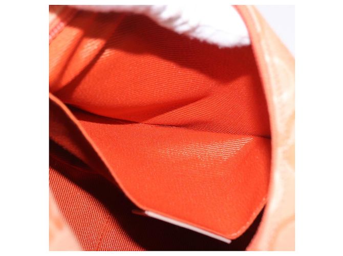 Borsa a tracolla Salvatore Ferragamo Gancini Canvas Orange Gold Auth BA13723V D'oro Arancione - vista 21