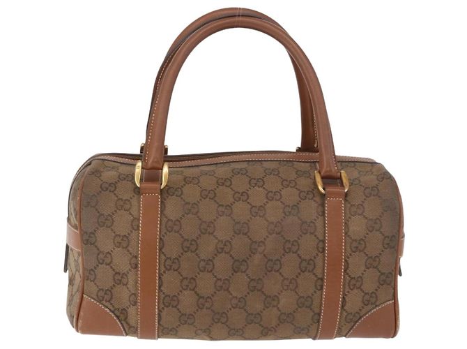 Borsa Boston GUCCI GG Canvas Beige Oro Autentica ka5051 D'oro - vista 2