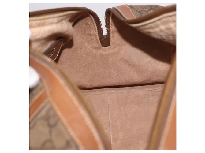 Borsa Boston GUCCI GG Canvas Beige Oro Autentica ka5051 D'oro - vista 21