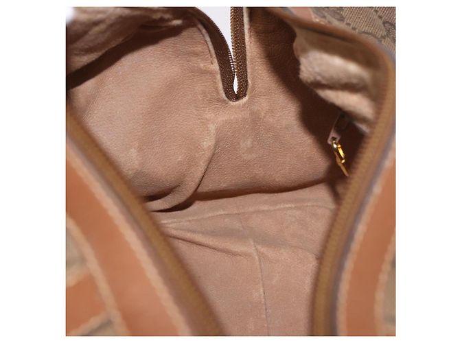 Borsa Boston GUCCI GG Canvas Beige Oro Autentica ka5051 D'oro - vista 22