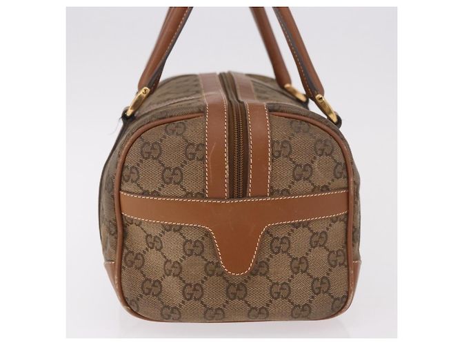 Borsa Boston GUCCI GG Canvas Beige Oro Autentica ka5051 D'oro - vista 3