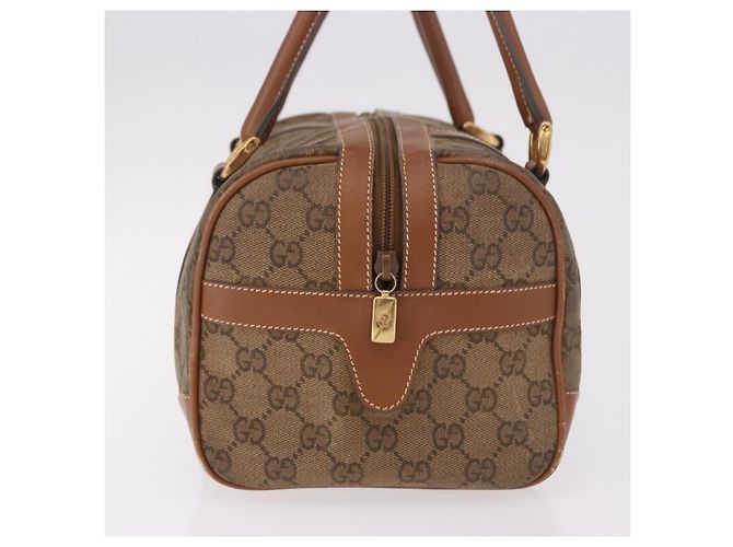 Borsa Boston GUCCI GG Canvas Beige Oro Autentica ka5051 D'oro - vista 4