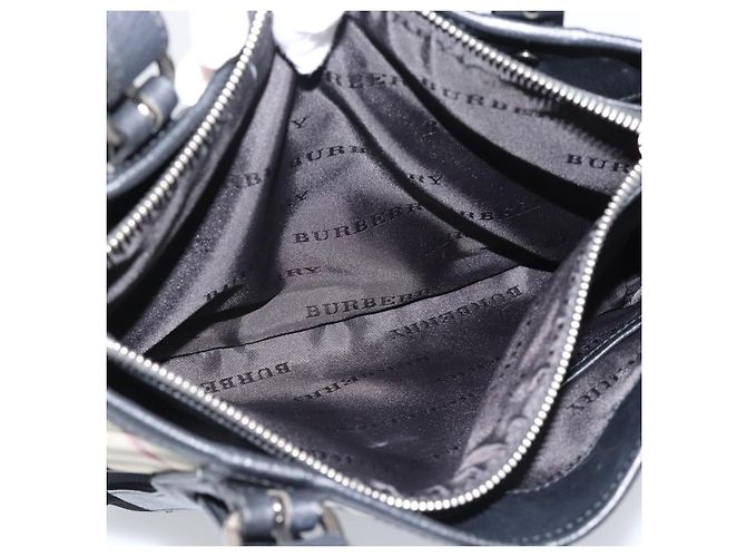 BURBERRY Nova Check Tote Bag Canvas Beige Silver Auth 189960A Silber - Ansicht 21
