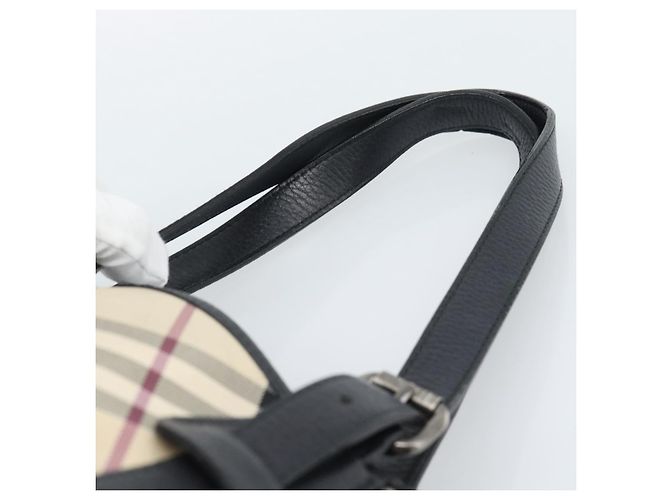 BURBERRY Nova Check Tote Bag Canvas Beige Silver Auth 189960A Silber - Ansicht 8