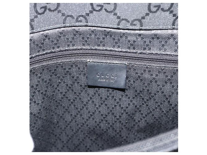 Borsa GUCCI GG Canvas Bamboo Nylon Nero Argento 002 1010 Auth ep15037 - vista 10