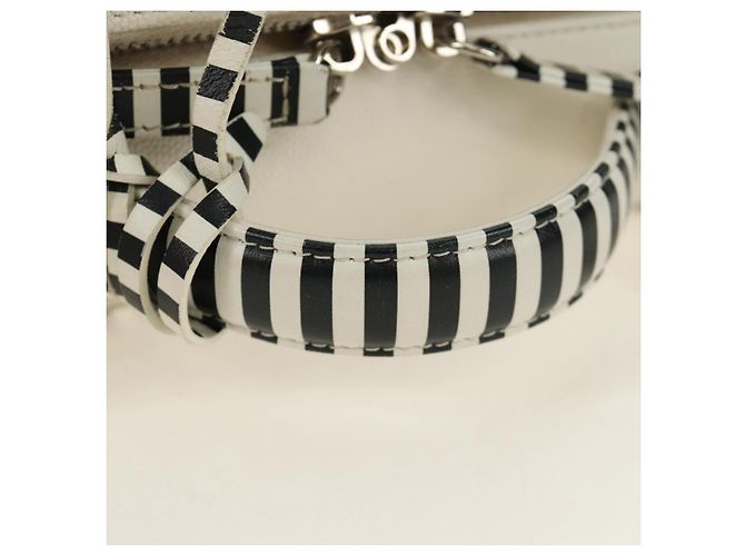 CHANEL CC Figley Matelasse Chain Bag Caviar Skin White Silver CC Auth 189075SM Argento Bianco - vista 7