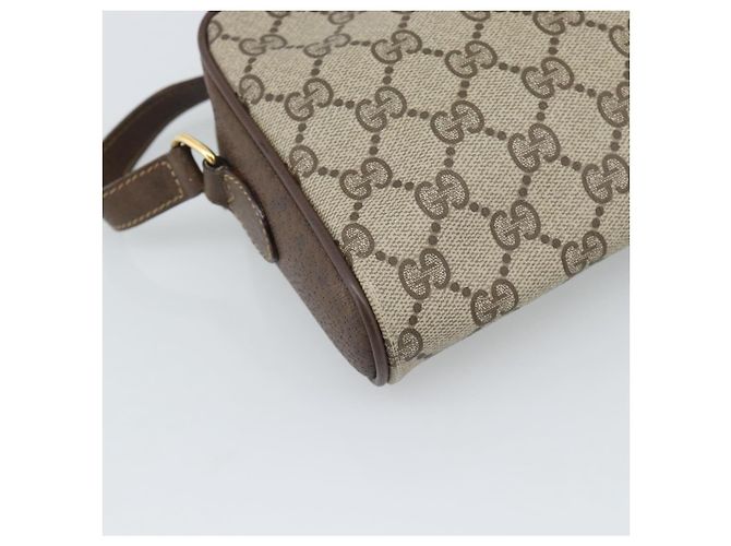 Bolso GUCCI GG Supreme Web Sherry Line en PVC Beige Oro 116 02 089 Auth BA13711 Dorado - vista 18