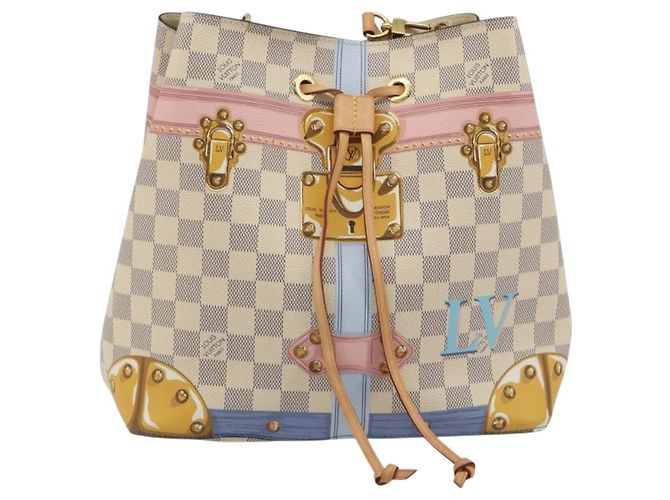 Néonoé LOUIS VUITTON Damier Azur Summer Trunk Neo Noe Bag N41066 LV Auth 189720SM - vista 13