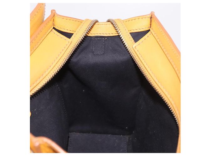 Céline CELINE Luggage Nano Shopper Handtasche aus Leder 2way Yellow Gold Auth 189842A Golden Gelb - Ansicht 22