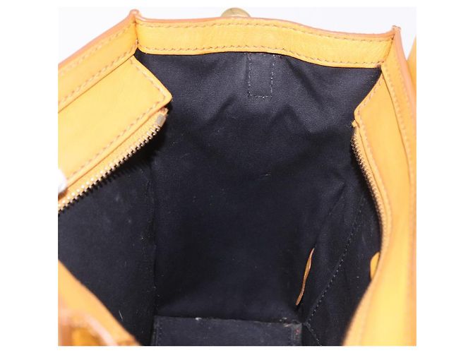 Céline CELINE Luggage Nano Shopper Handtasche aus Leder 2way Yellow Gold Auth 189842A Golden Gelb - Ansicht 23
