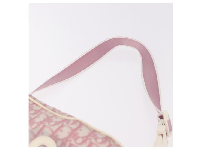 Borsa a tracolla Christian Dior Nylon Rosa Argento Auth mr2578A - vista 14