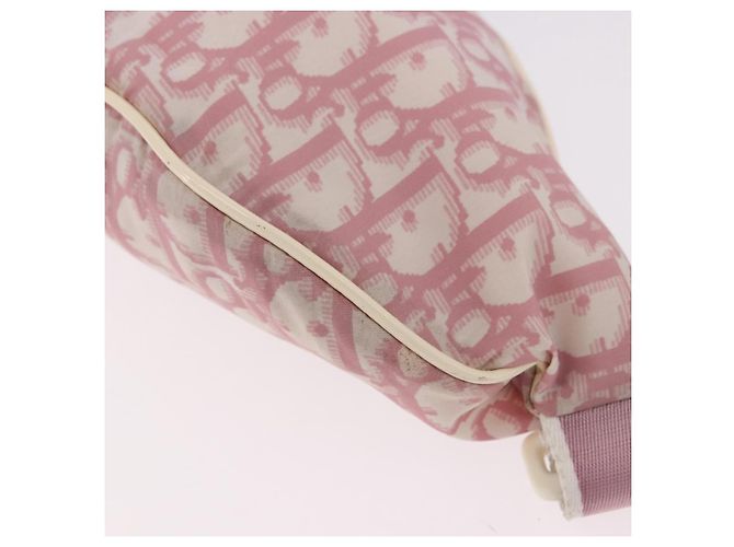 Borsa a tracolla Christian Dior Nylon Rosa Argento Auth mr2578A - vista 16