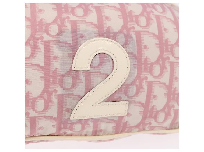 Borsa a tracolla Christian Dior Nylon Rosa Argento Auth mr2578A - vista 19
